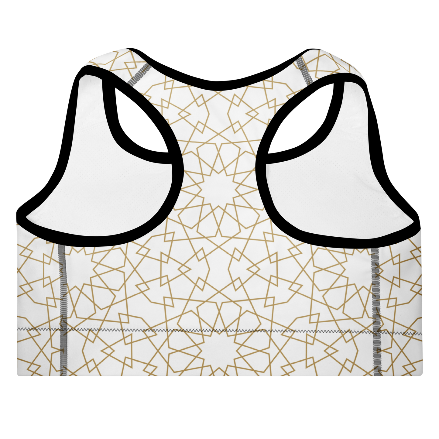 Steel Fit Sports Bra - White/Gold