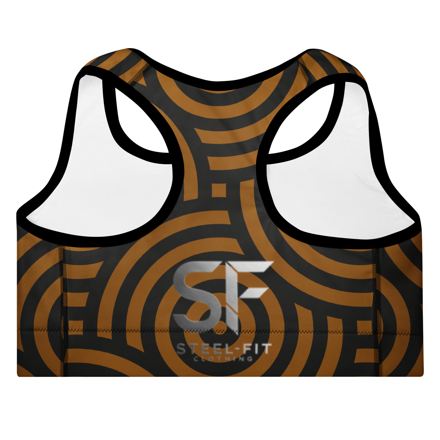 Steel Fit Sports Bra - Black/Orange