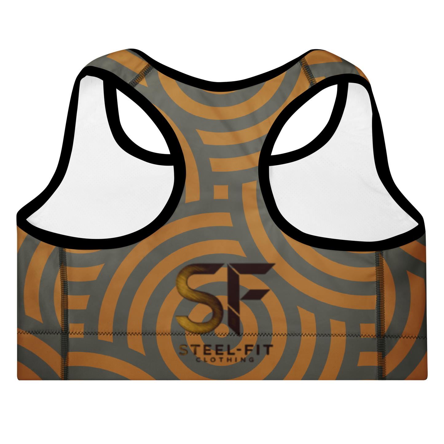Steel Fit Sports Bra - Grey/Orange