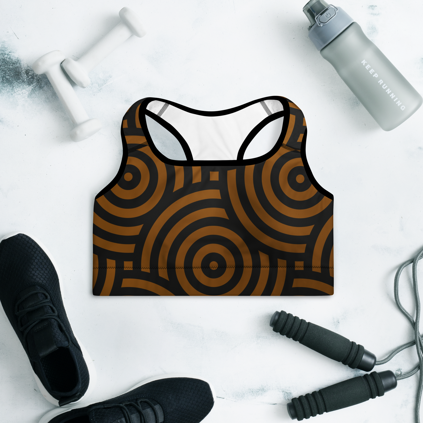 Steel Fit Sports Bra - Black/Orange