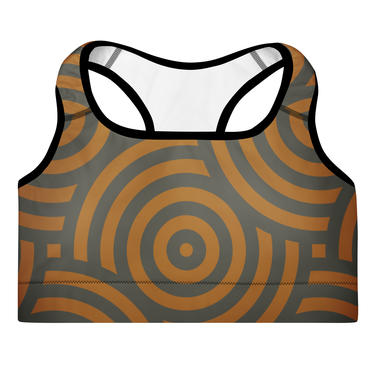 Steel Fit Sports Bra - Grey/Orange