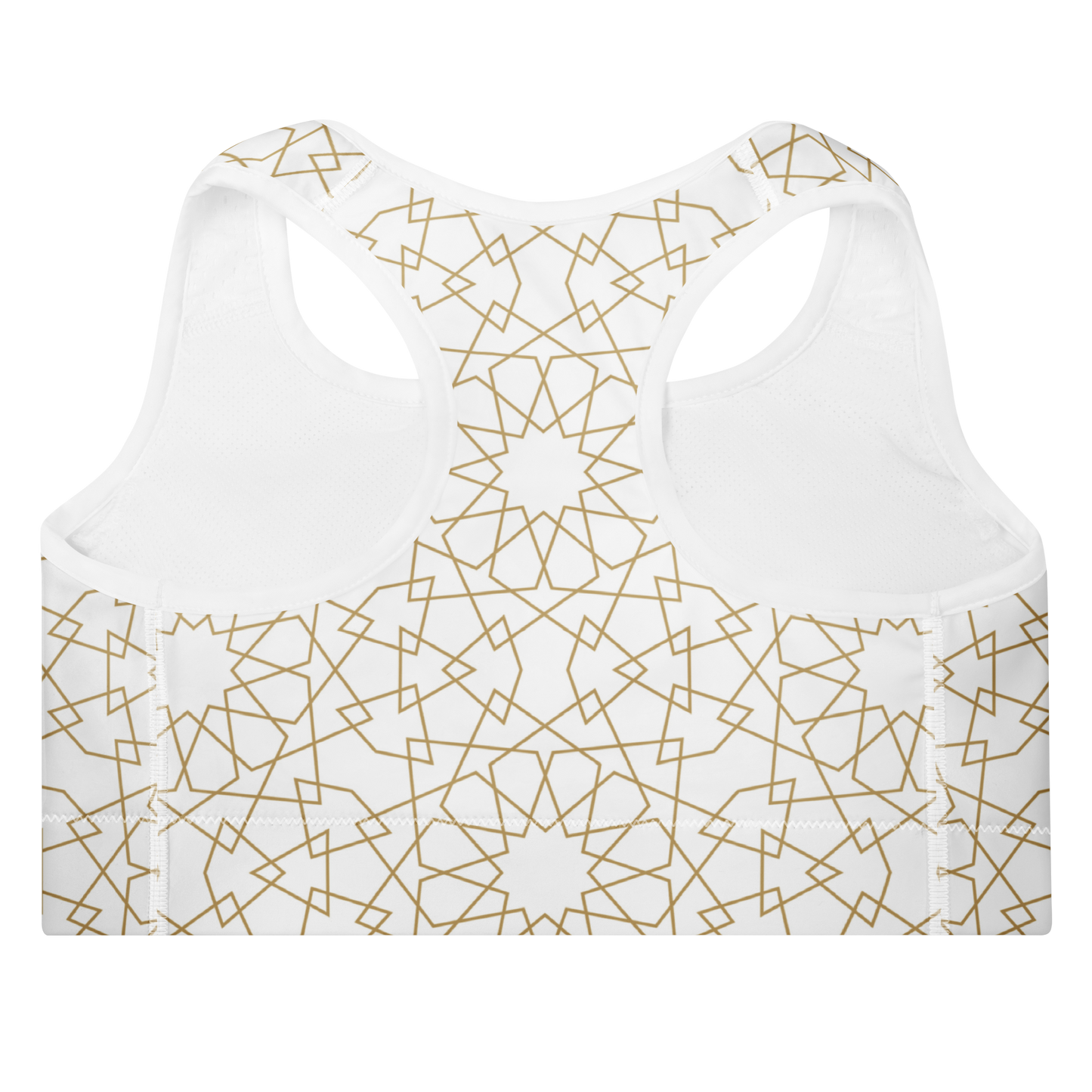 Steel Fit Sports Bra - White/Gold