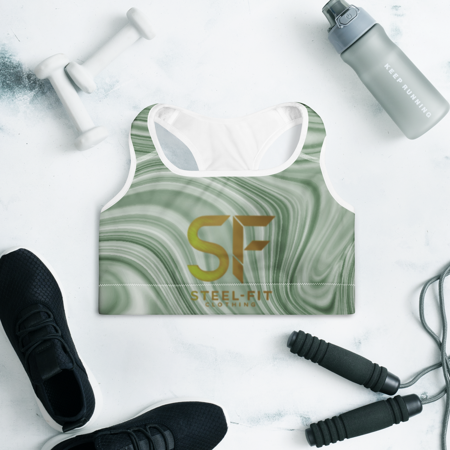 Green - Steel Fit Sports Bra