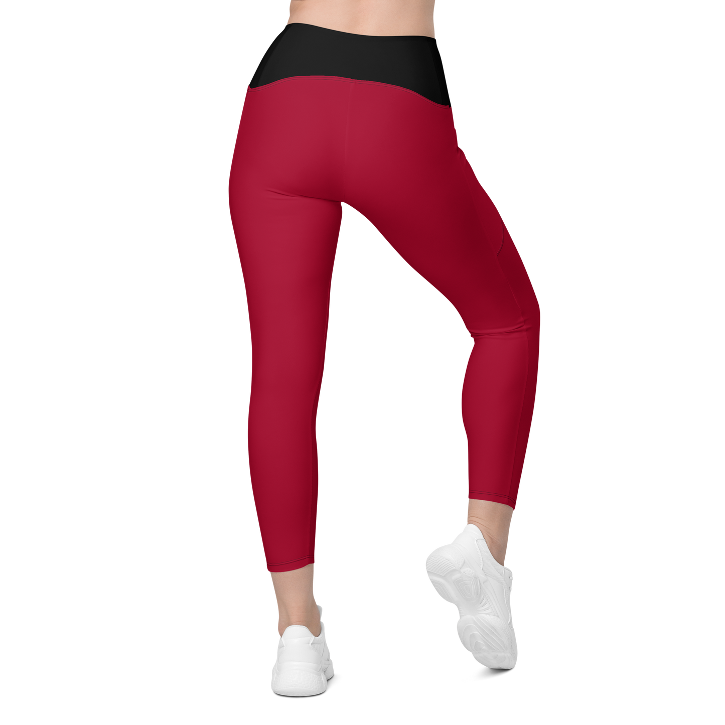 Steel Fit High Waisted Leggings - Red