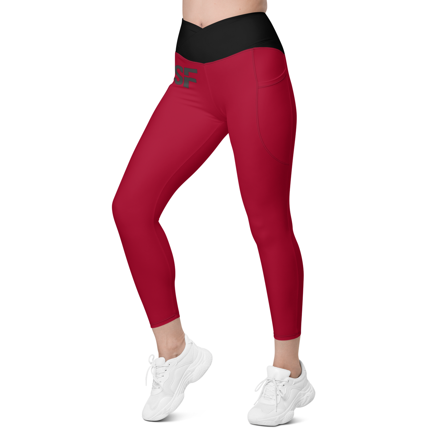 Steel Fit High Waisted Leggings - Red